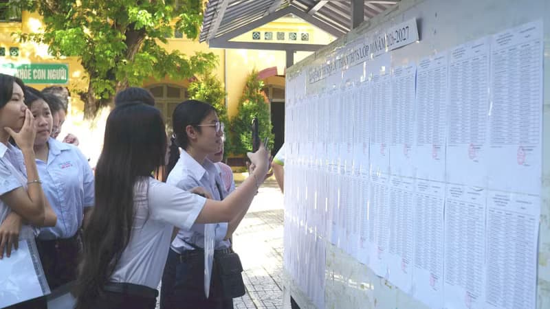 Cần Thơ công bố điểm chuẩn trúng tuyển vào lớp 10 năm học 2026 - 2027